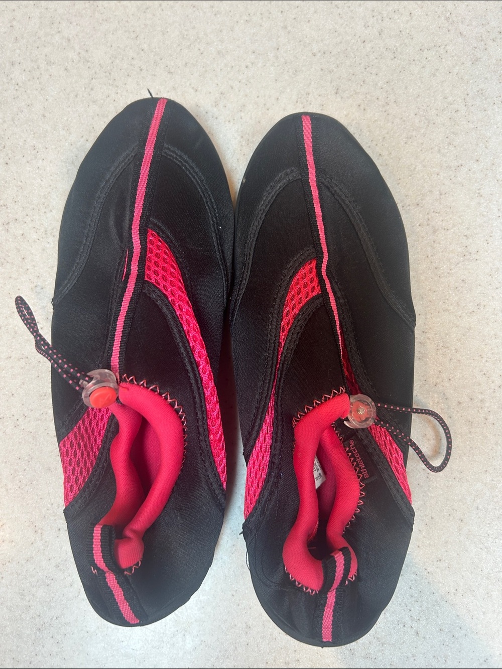 New Athletech Black and Hot Pink Water Shoes-Size 7/8